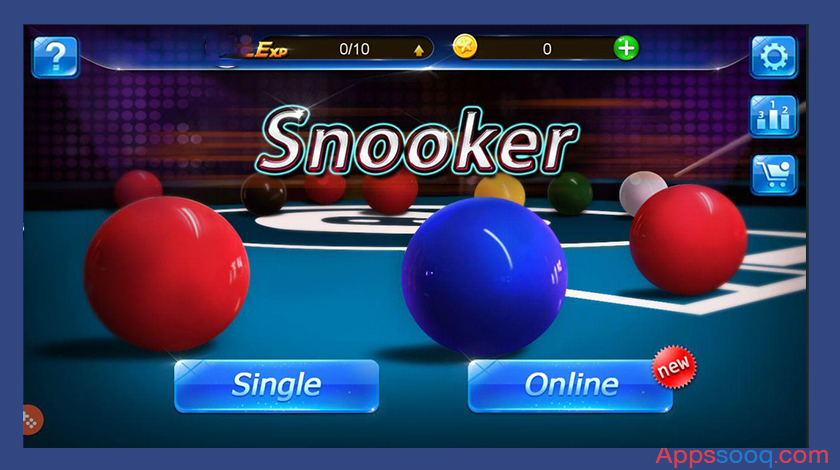 اللعب بمفردك او مع المنافسين في لعبة snooker