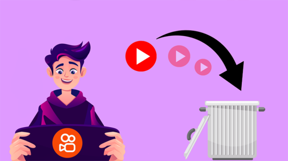 حذف فيديو من كواي للايفون