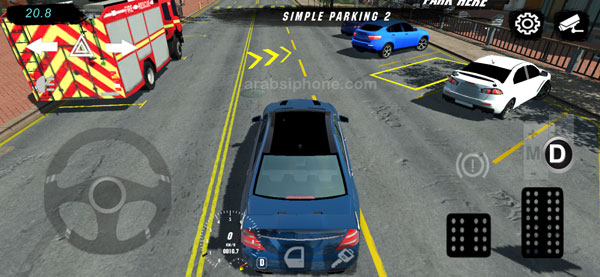 اتجاهات مختلفة في ركن السيارة في لعبة Car Parking ايفون 