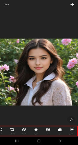 تصميم الصورة في برنامج ان شوت للموبايل