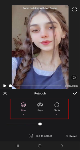 تغيير شكل الوجه في تطبيق wink